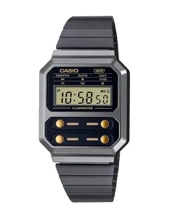 Watch2DayNL Casio^Casio A100WEGG-1A2E Unisex Horloge 33 mm 3 ATM