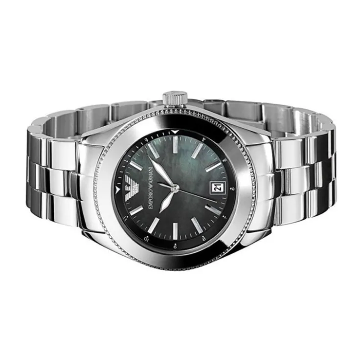 Watch2DayNL Emporio Armani^Emporio Armani AR0708 Dames Horloge 39mm 5ATM