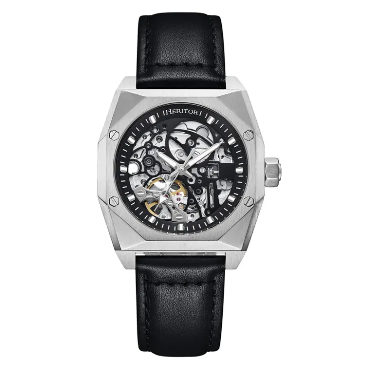 Heren Watch2DayNL Heren | Heritor^Heritor Automatic Elliott HERHS4002 Heren Horloge 37mm 3 ATM