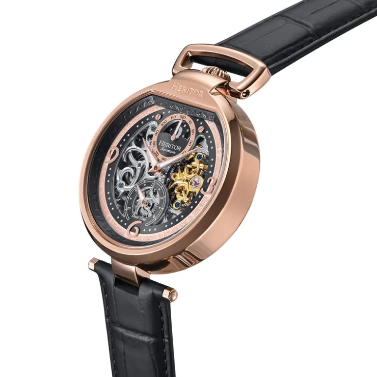Heren Watch2DayNL Heren | Heritor^Heritor Automatic Lincoln HERHS3606 Heren Horloge 45mm 5 ATM