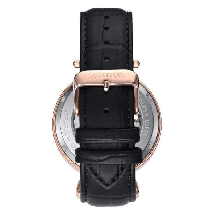 Heren Watch2DayNL Heren | Heritor^Heritor Automatic Lincoln HERHS3606 Heren Horloge 45mm 5 ATM