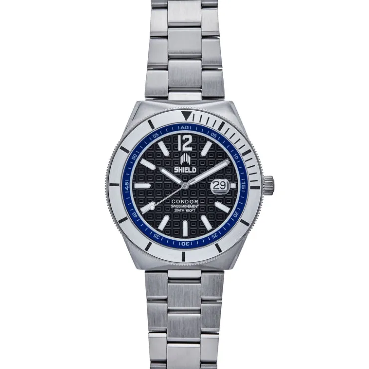 Heren Watch2DayNL Shield | Heren^Shield Condor SLDSH118-2 Heren Horloge 46mm 20 ATM